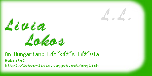 livia lokos business card